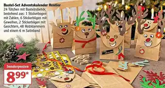 Globus Bastel-set Adventskalender Rentier Angebot