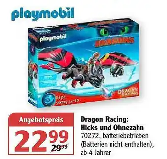 Globus Dragon Racing: Hicks Und Ohnezahn Playmobil Angebot