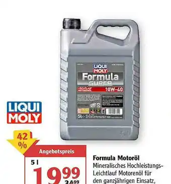 Globus Liqui Moly Formula Motoröl Angebot