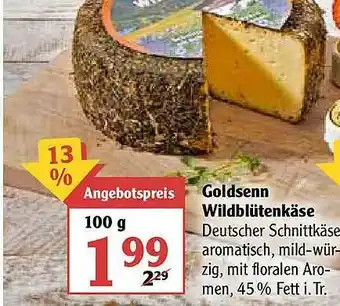 Globus Goldsenn Wildblütekäse Angebot