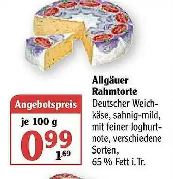 Globus Allgäuer Rahmtorte Angebot