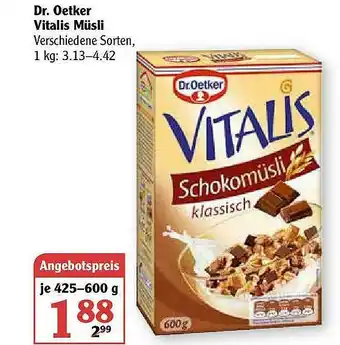 Globus Dr Oetker Vitalis Müsli Angebot