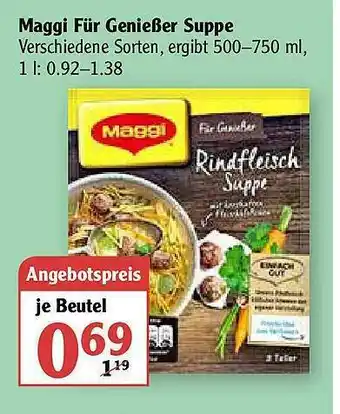 Globus Maggi Für Genießer Suppe Angebot