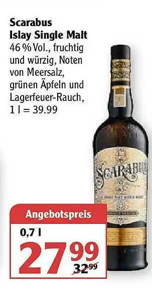 Globus Scarabus Islay Single Malt Angebot