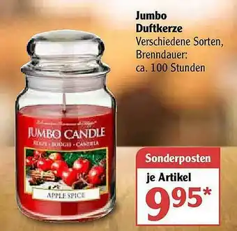 Globus Jumbo Duftkerze Angebot