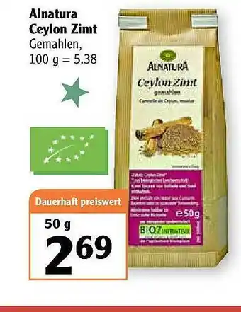 Globus Alnatura Ceylon Zimt Angebot