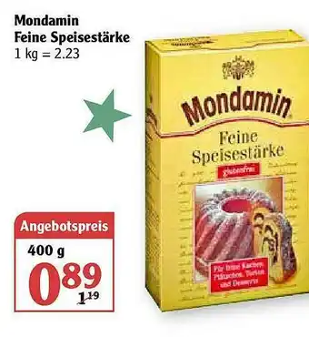 Globus Mondamin Feine Speisestärke Angebot