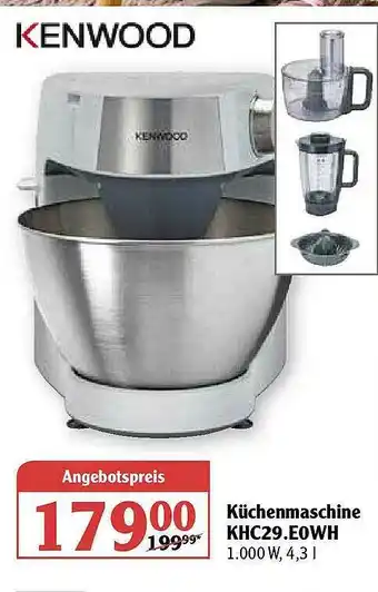 Globus Kenwood Küchenmaschine Khc29.e0wh Angebot