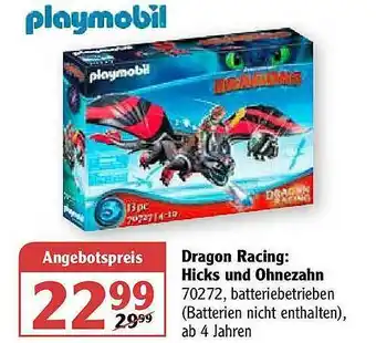 Globus Playmobil Dragon Racing: Hicks Und Ohnezahn Angebot