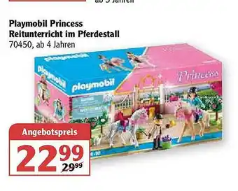 Globus Playmobil Princess Reitunterricht Im Pferdestall Angebot