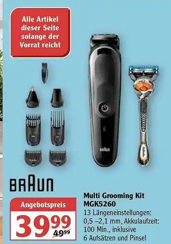 Globus Braun Multi Grooming Kit Mgk5260 Angebot