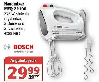 Globus Handmixer Mfq 22100 Bosch Angebot