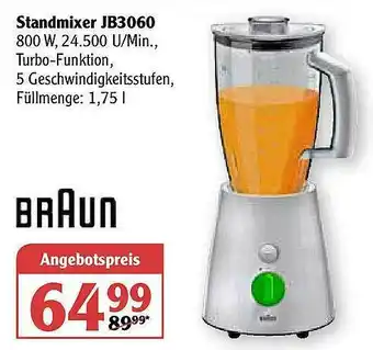 Globus Braun Standmixer Jb3060 Angebot