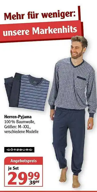 Globus Herren-pyjama Götzburg Angebot