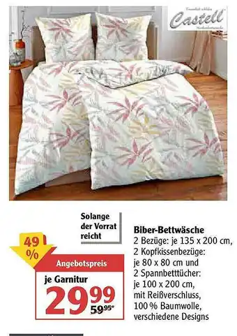 Globus Castell Biber-bettwäsche Angebot