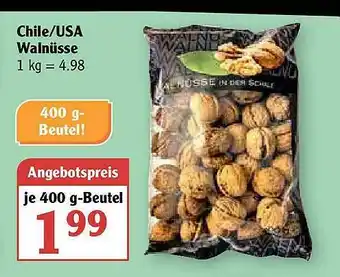 Globus Chile Oder Usa Walnüsse Angebot