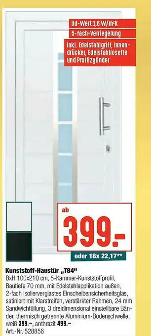 Hellweg Kunststoff-haustür „t84” Angebot