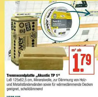 Hellweg Trennwandplatte „akustic Tp 1” Angebot