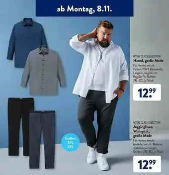 Aldi Süd Hemd, Große Mode, Jogginghose, Wolloptik, Große Mode Angebot