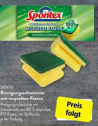 Aldi Süd Spontex Reinigungsschwämme Mit Recycelten Fasern Angebot