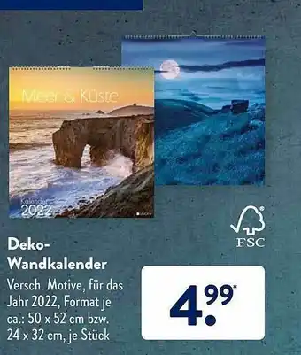 Aldi Süd Deko Wandkalender Angebot