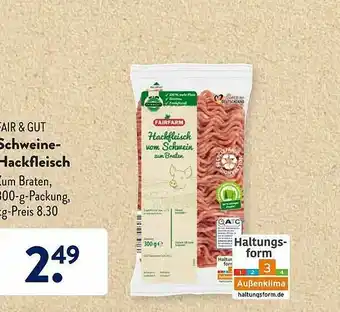 Aldi Süd Fair & Gut Schweine Hackfleisch Angebot