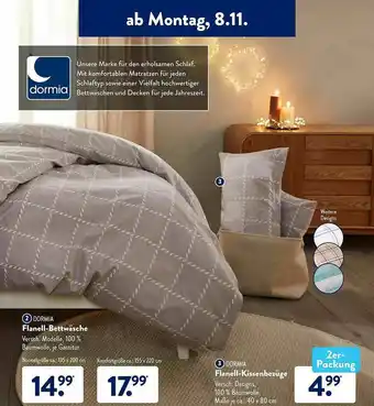 Aldi Süd Dormia Flanell-bettwäsche Angebot