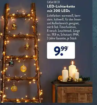 Aldi Süd Casa Deco Led-lichterkette Mit 200 Leds Angebot