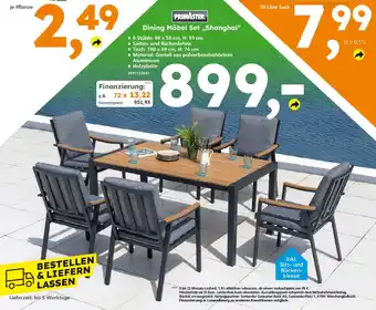 Globus Baumarkt PRIMASTER Dining Möbel Set „Shanghai" Angebot