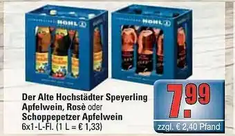 alldrink Der Alte Hochstädter Speyerling Apfelwein Rosè Oder Schoppepetzer Apfelwein Angebot