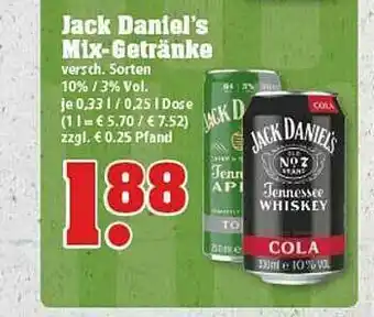 trinkgut Jack Daniel's Mix-getränke Angebot