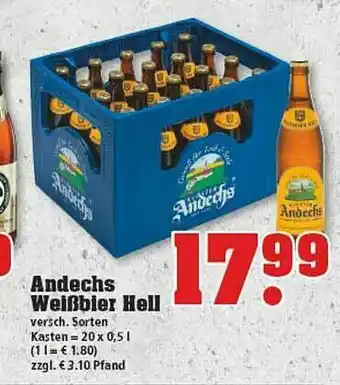 trinkgut Andechs Weißbier Hell Angebot