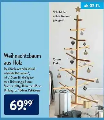 Aldi Nord Weihnachtsbaum Aus Holz Angebot