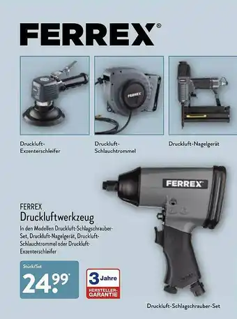 Aldi Nord Ferrex Druckluftwerkzeug Angebot