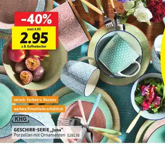 SCONTO KHG GESCHIRR-SERIE "Juna" Angebot