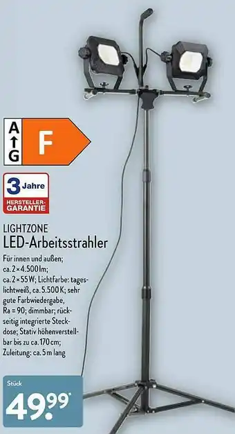 Aldi Nord Lightzone Led-arbeitsstrahler Angebot