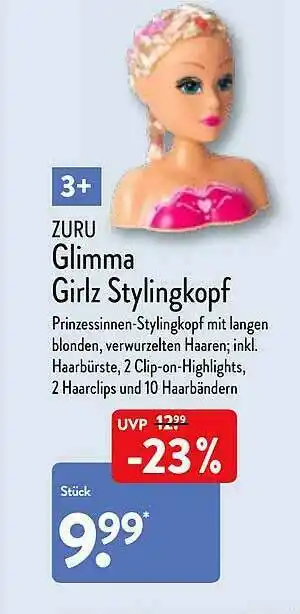 Aldi Nord Glimma Girlz Stylingkopf Angebot