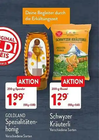 Aldi Nord Spezialitäten-honig, Schwyzer Kräuterli Angebot