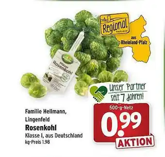 Wasgau Familie Hellmann, Lingenfeld Rosenkohl Angebot