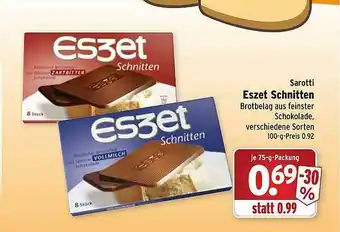 Wasgau Sarotti Eszet Schnitten Angebot