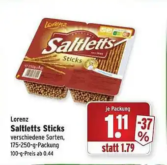 Wasgau Lorenz Saltletts Sticks Angebot