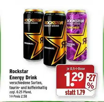 Wasgau Rockstar Energy Drink Angebot