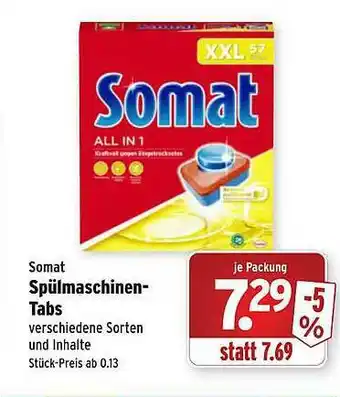 Wasgau Somat Spülmaschinen Tabs Angebot