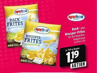 Wasgau Agrarfrost Back Oder Knusper-frites Angebot