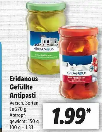 Lidl Eridanous Gefüllte Antipasti Angebot