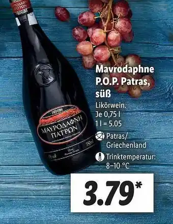 Lidl Mavrodaphne Pop Patras, Süß Angebot