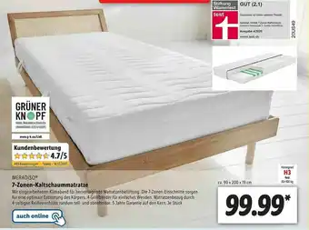 Lidl Meradiso 7-zonen-kaltschaummatratze Angebot