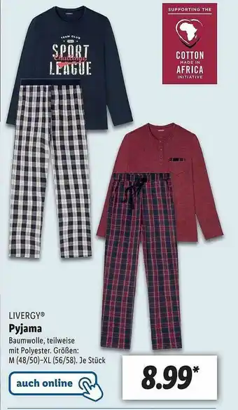 Lidl Livergy Pyjama Angebot