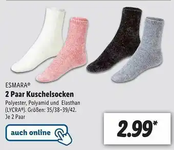 Lidl Esmara 2 Paar Kuschelsocken Angebot