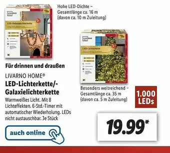 Lidl Livarno Home Led-lichterkette Oder Galaxielichterkette Angebot